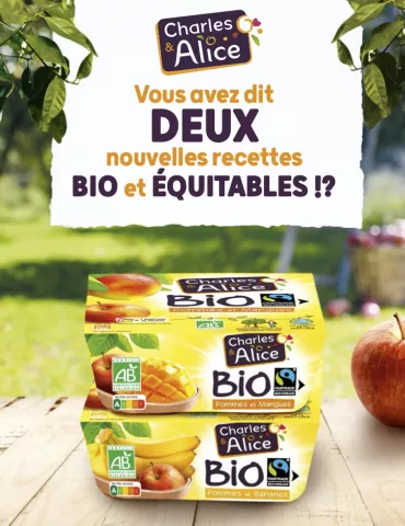 Communiqué de presse nouveautés bio et équitable charles et alice